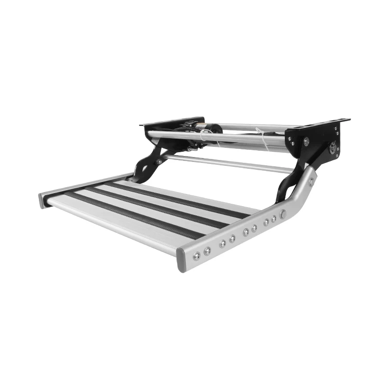 2025 519mm RV Step Aluminum Electric Slide Out Telescopic Single/Double Layer Stairs with LED Light