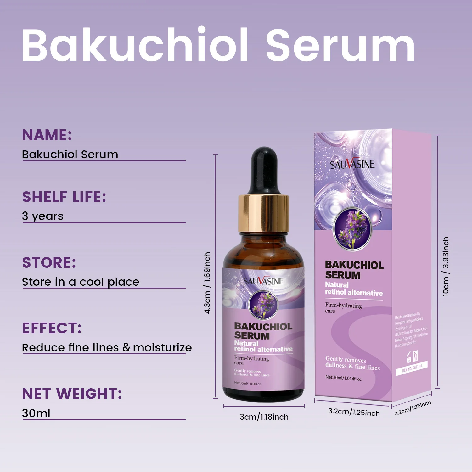 Facial Serum Firm-hydrating Care Gently Removes Fine Lines and Moisturize The Skin, 30ml