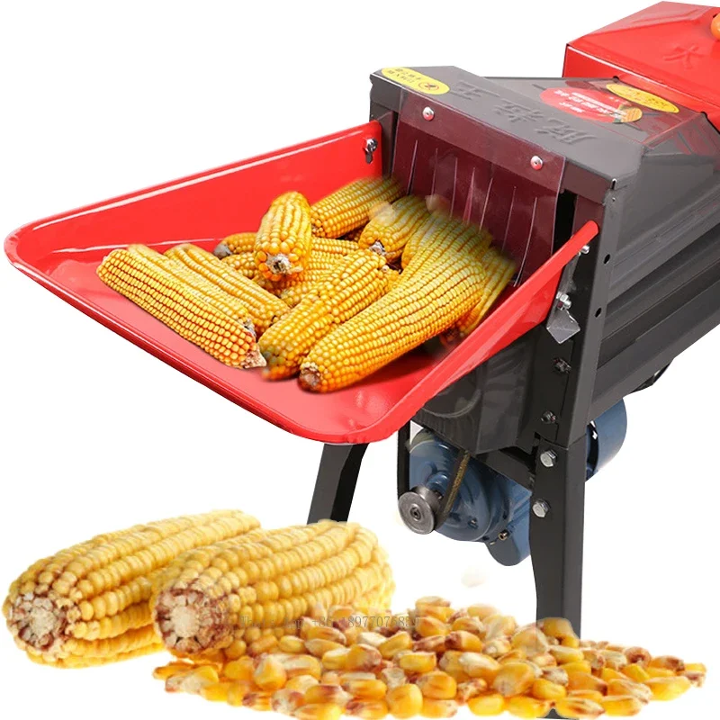 Agricultural Automatic Farm Grain Peanut Crop Maize Corn Peeling Sheller Thresher Machine With Motor 1.5 Ton/h