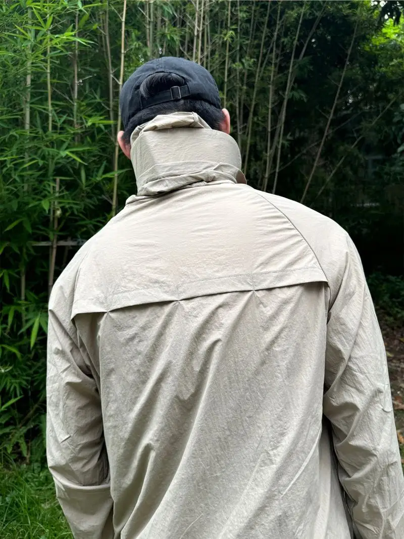 Herren Sommer-Kühljacke mit Sonnenschutz UPF50+, Schnelltrocknend, Atmungsaktiv, mit Kapuze, Windbreaker für Outdoor-Aktivitäten, Wandern, Camping, Radfahren – Detail 27