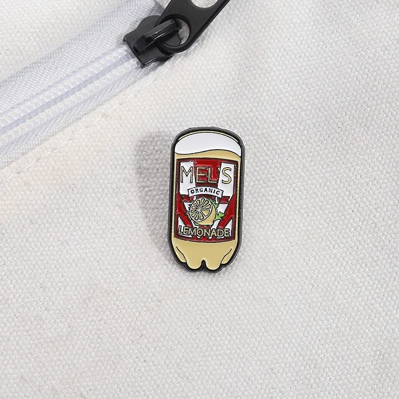 

Organic Lemonade Brooch Enamel Pins Cartoon Anime Movie Badge Brooches Clothes Lapel Badge Funny Jewelry Accessories Friends