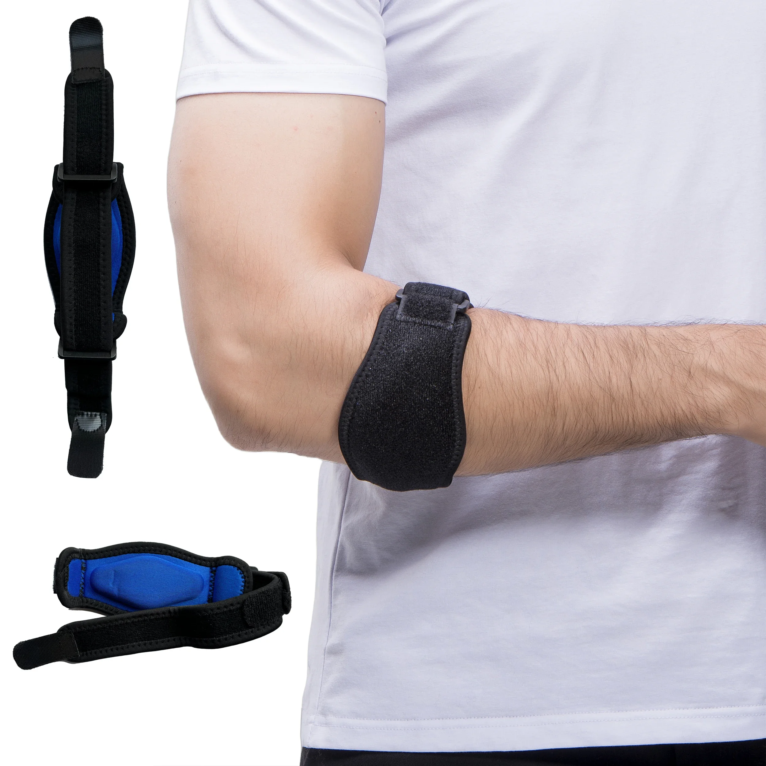 

Elbow Brace for Tennis Golfer Sports Adjustable Protection Arm Band Silicone Compression Pad Tendonitis Pain Relief Men Women