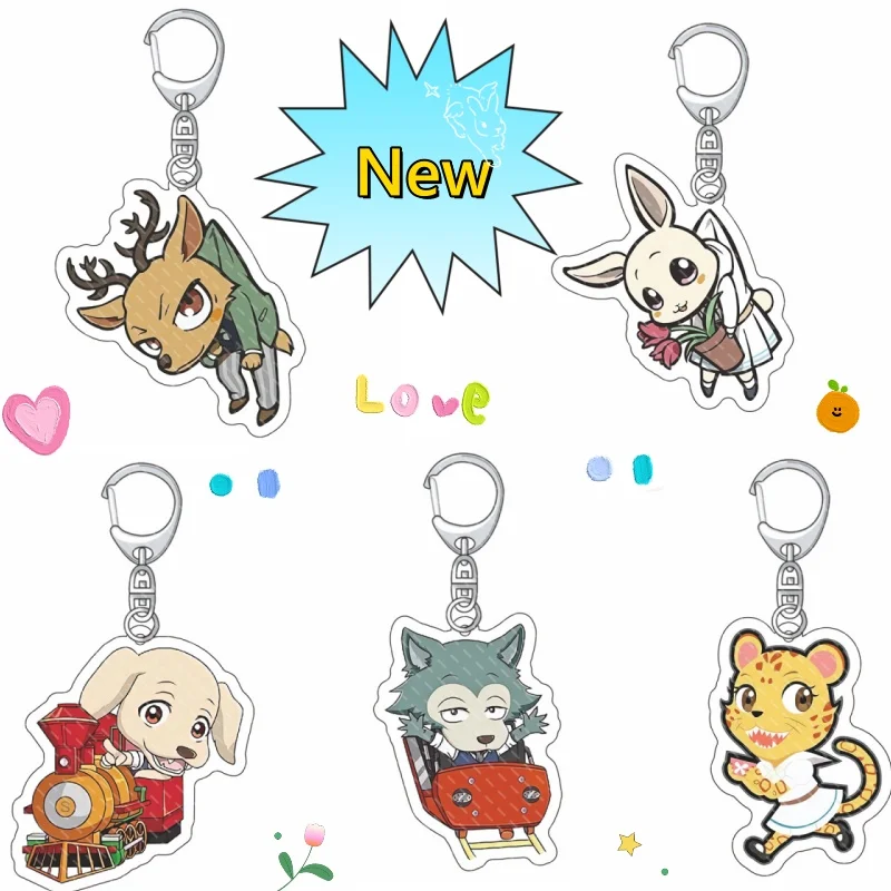 Charm Anime BEASTARS Acrylic Keychain 6cm  Model Cosplay Characters Ornament Accesorios  Collection Gifts