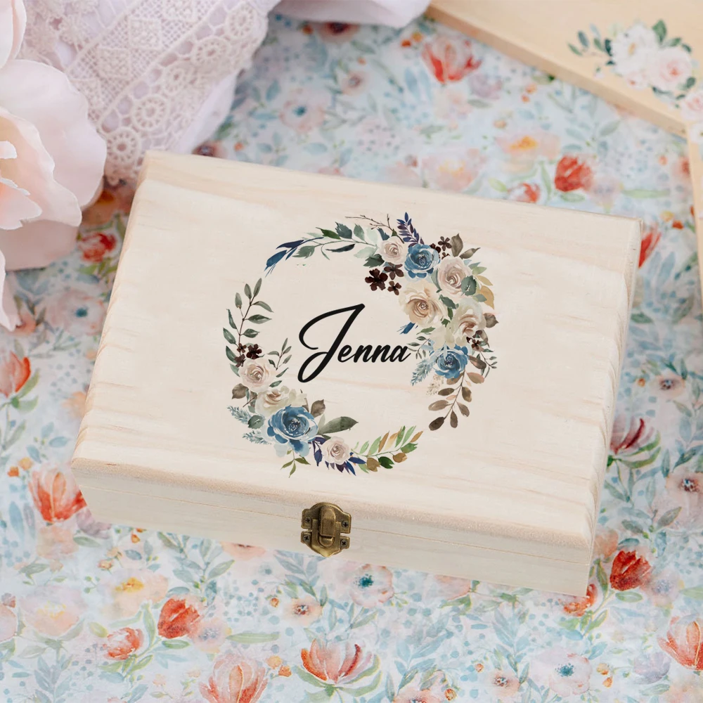 Wooden Personalised Wedding Memory Boxes Jewelry Organizer Wedding Keepsake Box Jewelry Storage Box Bridesmaids Gifts