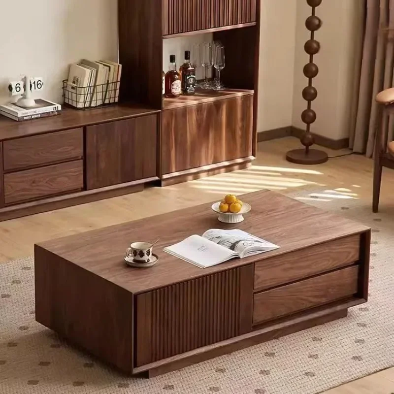 Tall TV cabinet Solid wood Modern simple living room Household multi-functional floor locker