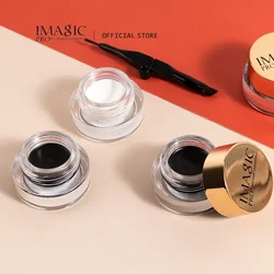 IMAGIC-delineador de ojos en Gel de 3 colores, resistente al agua, secado rápido, crema delineadora de ojos de larga duración con pincel, cosmético profesional, negro/blanco/azul