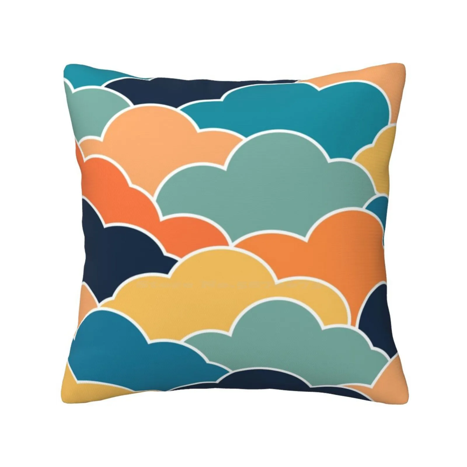 

Colorful Clouds Pillowslip Pillowcase Colorful Clouds Colorful Retro Style Clouds Retro Waves Stripes Striped Cloudy Sky Nature