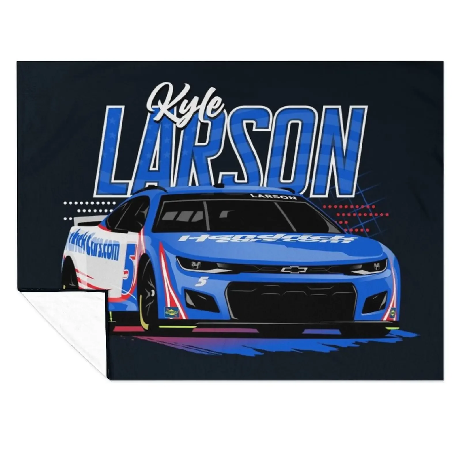 

Kyle Larson 2022 Nascar Throw Blanket For Decorative Sofa for sofa funny gift Retros Blankets