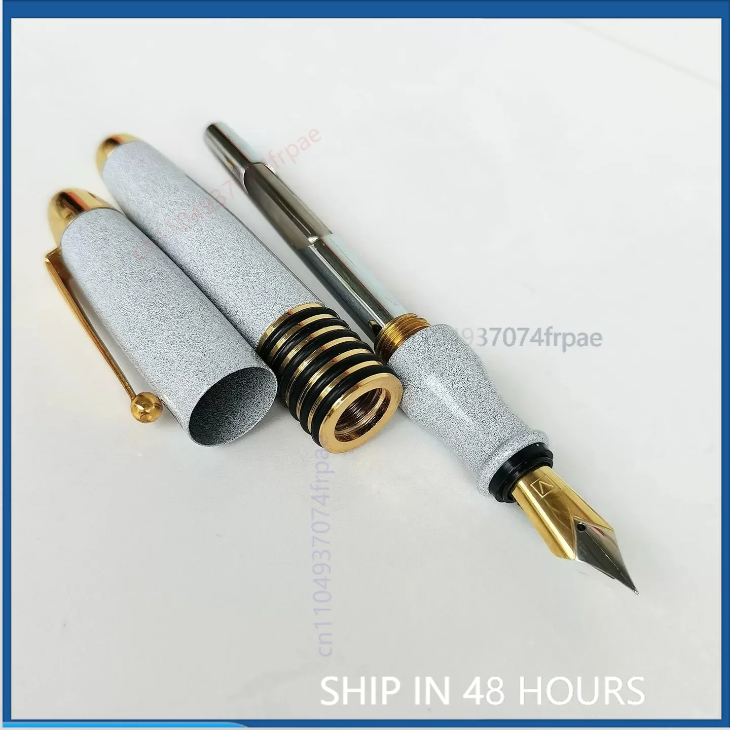 White Fatty Solid Copper Fountain Pen For Dandong Jinlong 1990s Export USSR Smooth Big Nib Vintage Collectible Handwriting