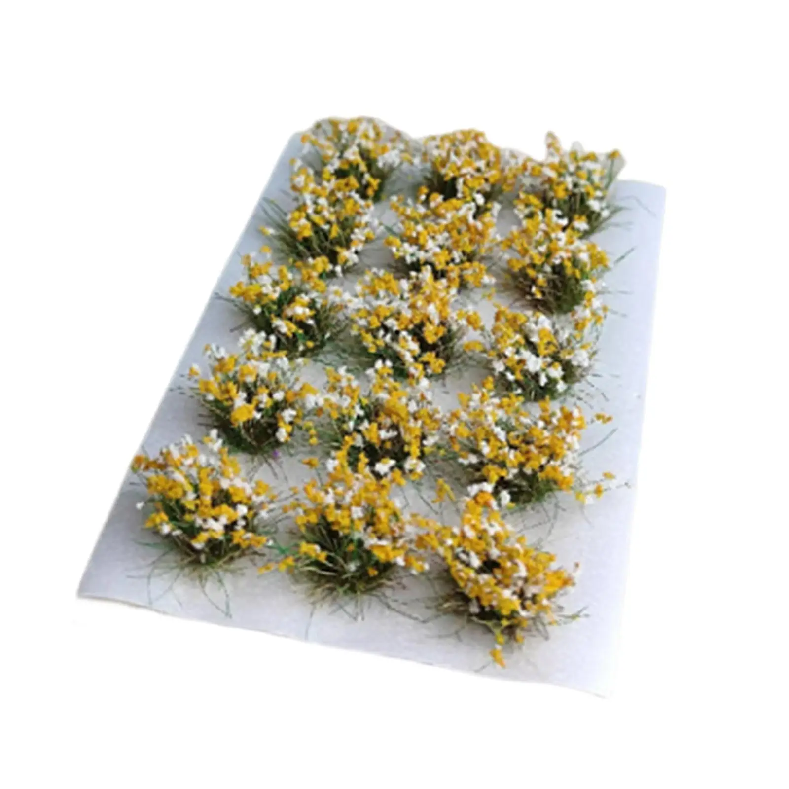 Artificial Grass Tufts Nylon Sponge Miniature Flower Cluster Set for Model Railway and Diorama Landscape