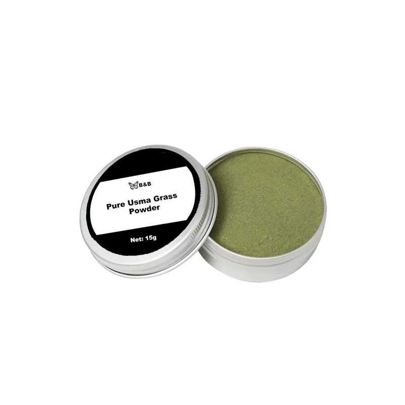 Natural Usma Grass Powder Traditional Growth Thickening Increased For Hair/Eyelash/Brow Usman Green
