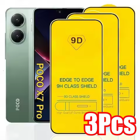 3Pcs 9D Tempered Glass for Xiaomi Poco M7 F7 X7 C71 Pro Ultra Anti-scratch screen film for Xiaomi Poco C75 F6 X6 X5 X6 Pro 5G