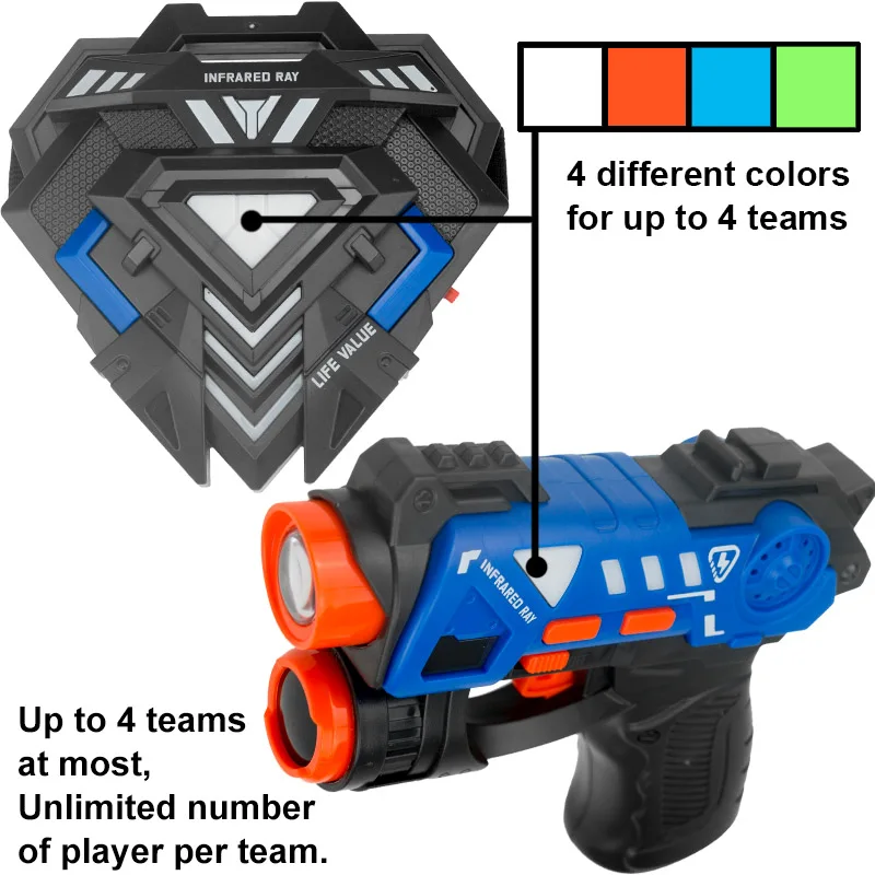 Laser Tag Gun Set Electric Infrared Battle Game Toy Guns Weapon Kids Laser Strike Pistol For Boys Children Indoor Outdoor Sports