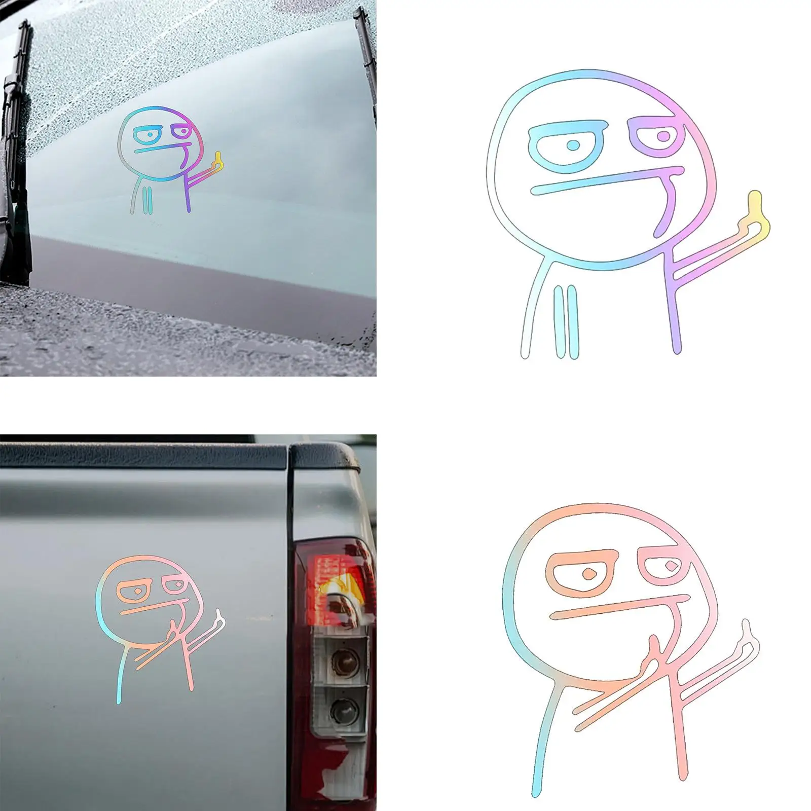 

Автомобильная наклейка на окно, дверь, забавный мем, многофункциональный ноутбук, стена, окно, внедорожник, средний палец, водостойкая виниловая наклейка, автомобильная наклейка