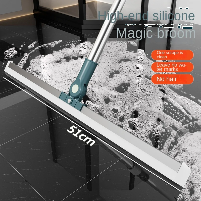 

Pet Hair Cleaning Magic Silicone Broom Water Scraper Floor Scrapers with Free gift Mop Clip