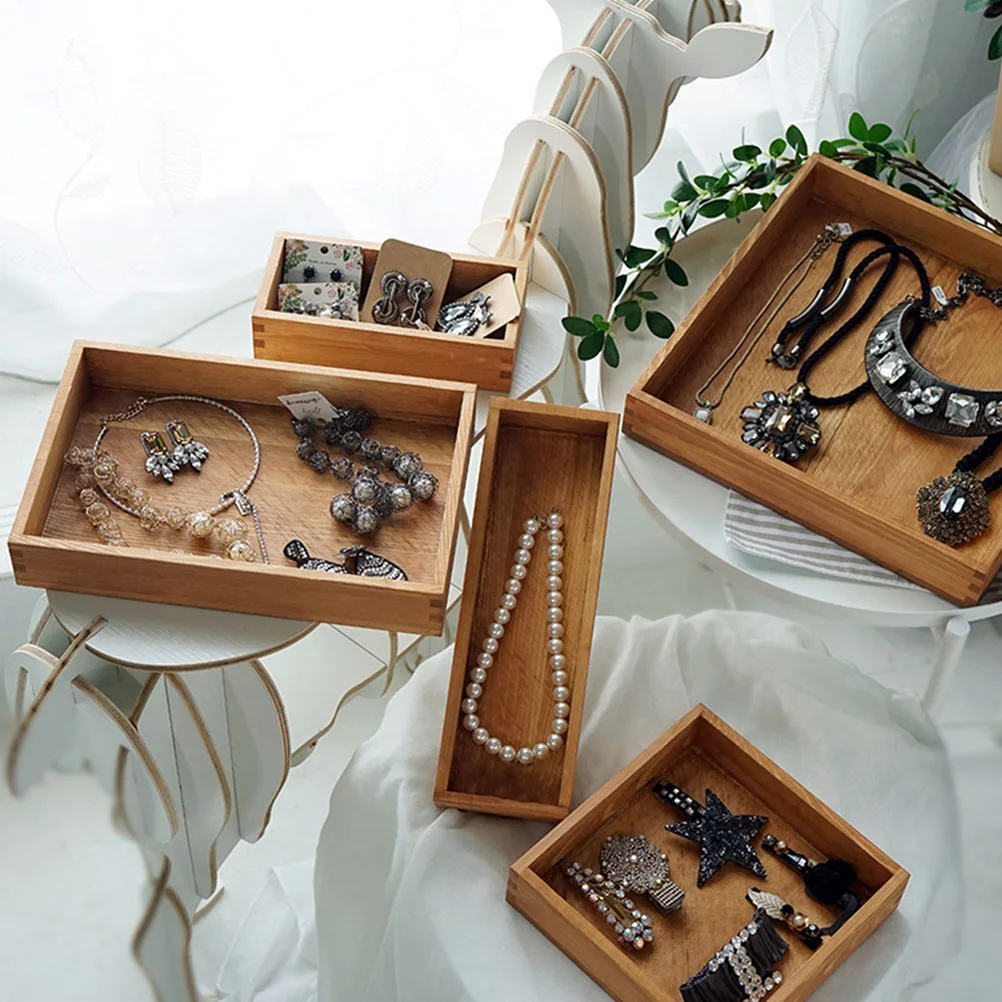 

Wooden Mortise Tenon Storage Tray Eco Friendly Material Home Dessert Snack Fruit Tray Multi purpose Wedding Decor