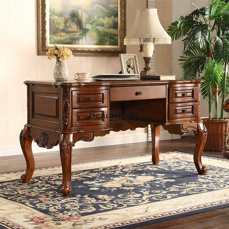 *American solid wood desk simple modern European writing desk household