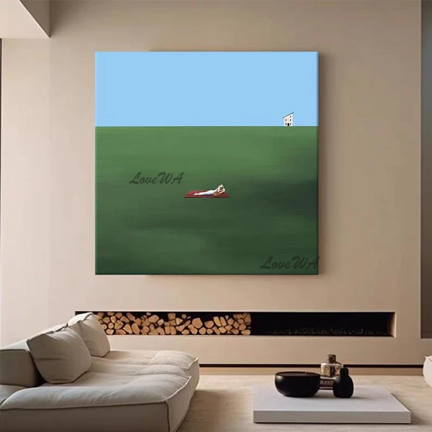 

Lawn Abstract Canvas Painting Design, Home Decoration Items, Quality Artwork, No Framed, Modern Art Wall Hanging, Canvas Picture