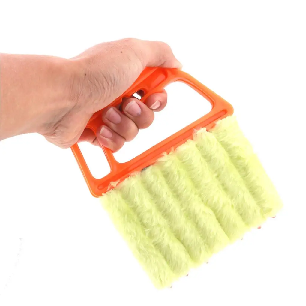 Microfiber Venetian Blinds Cleaning Brush Slat Dust Cleaner Cleaning Clip Duster Window Air Conditioner Duster Dirt Clean Tool