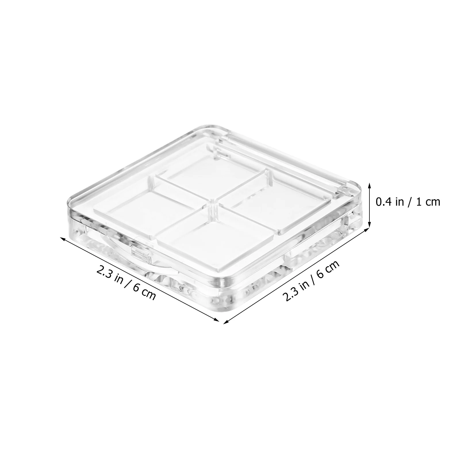 6개입 빈 아이섀도우 팔레트 메이크업 오거나이저 멀티 그리드 투명 플라스틱 케이스 아이섀도우 컨테이너 하이라이터 트레이 메이크업