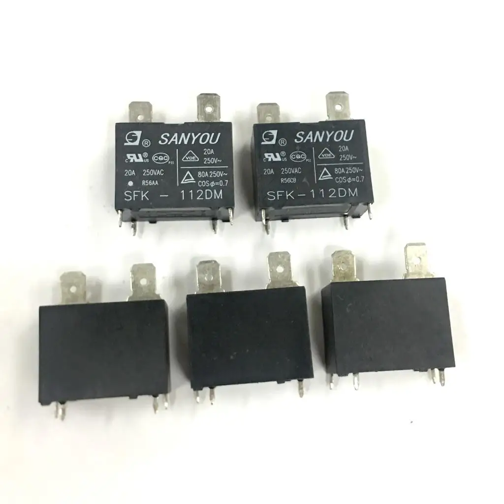SFK-112DM Air Conditioner Relay 12V 20A 250VAC 4 Pins Durable Module for DIY HVAC Fix