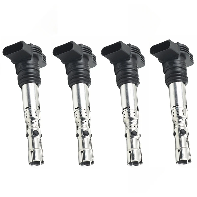 4Pcs Ignition Coil Packs 06A905115 For Quattro A4 TT 1.8 T 2.0 2.7