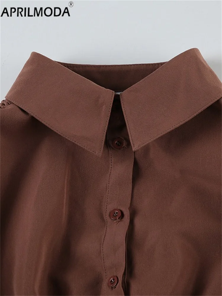 2025 Solid Hot Girl Vintage Harajuku Retro Y2K Damesshirt Korte mouw Button-Down Goth Punk Rock Esthetische Hottie Blouse jaren 90