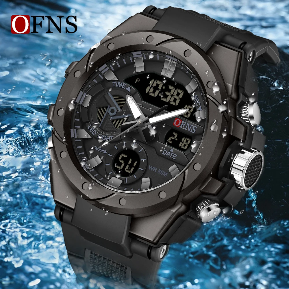 OFNS Top Brand Fashion G Style Military Man Watches Sport Waterproof Watch Men\'s Multifunctional Analog Quartz Wristwatch