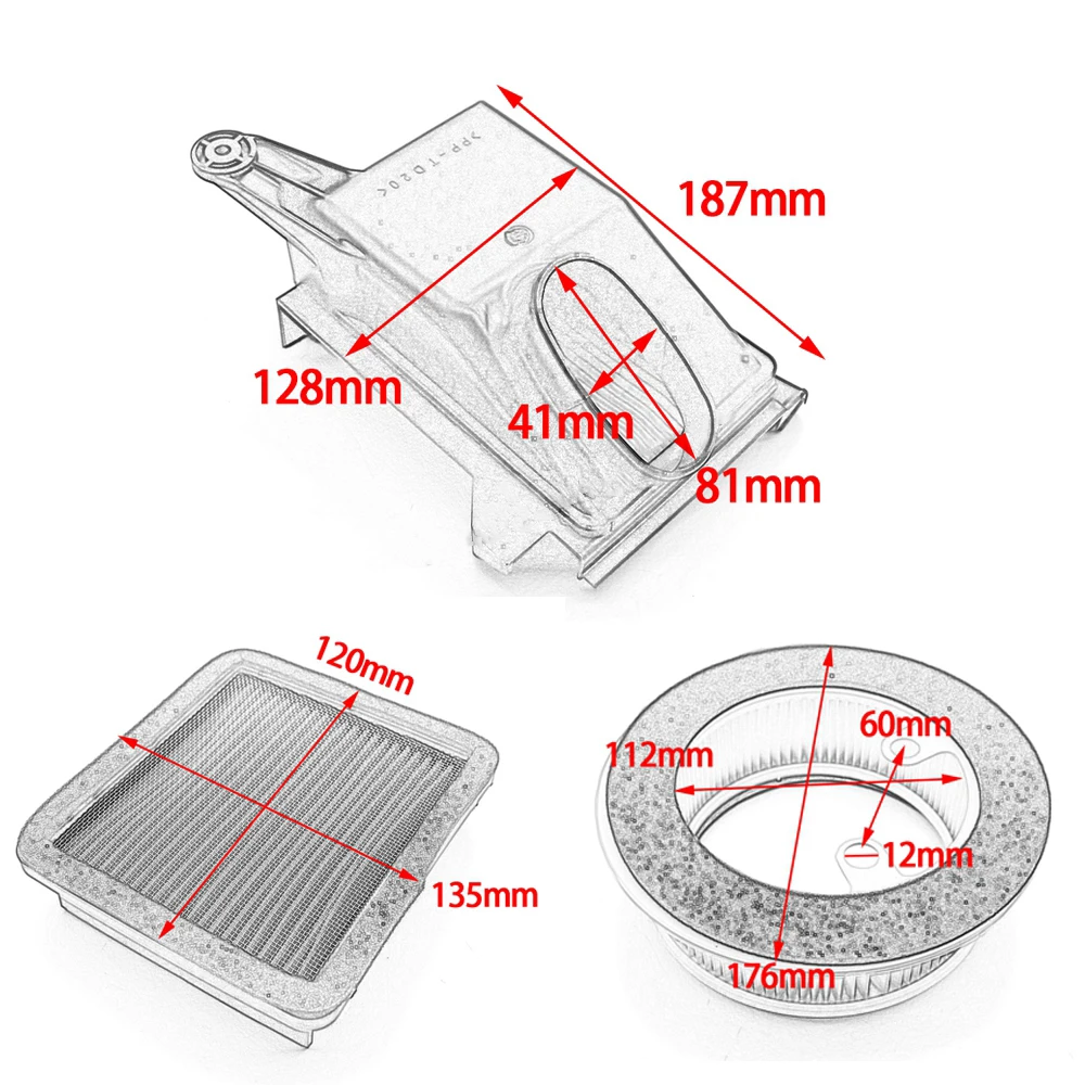 Motorcycle Engine Air Filter Cleaner Scooter Air Intake Filter Element For Yamaha T-MAX530 TMAX 530 2017-2019