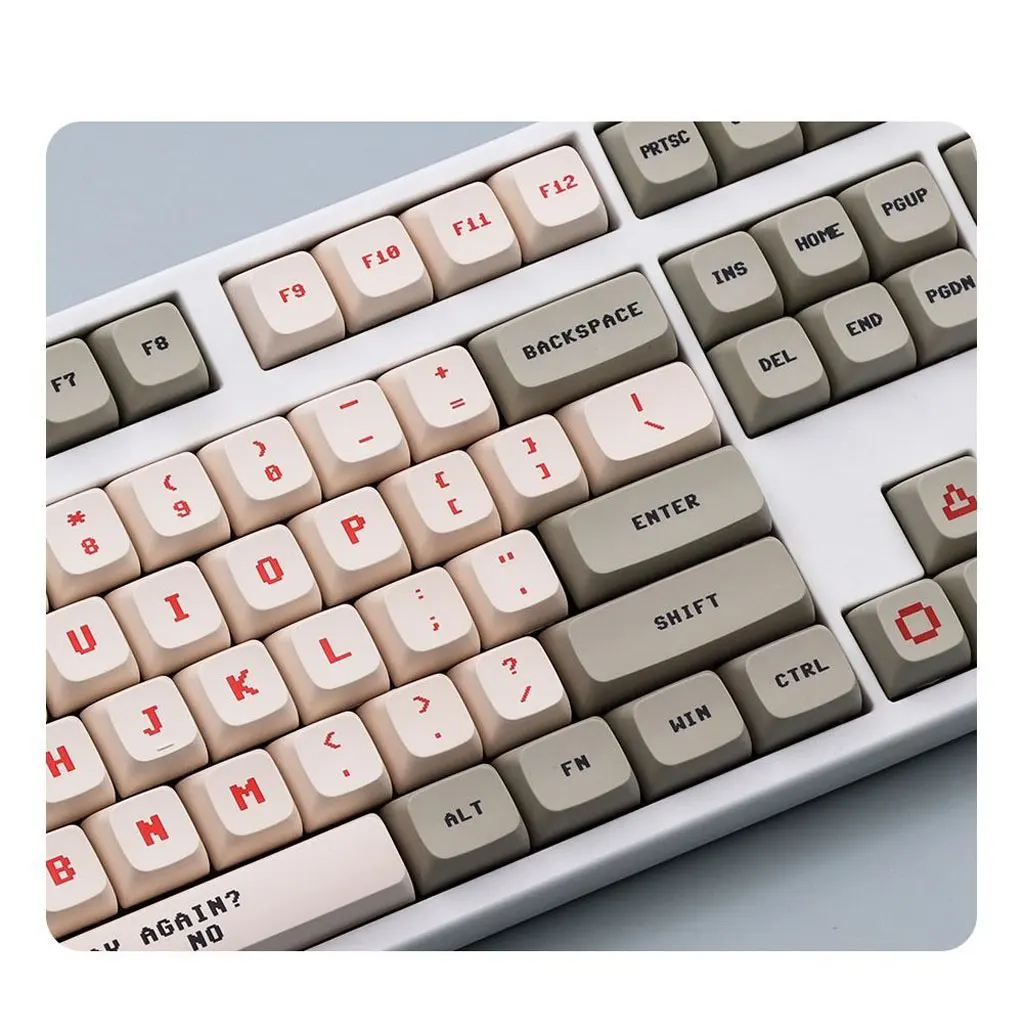 Imagem -05 - Teclas Pixel Tema Keycaps Xad Altura Pbt Sublimação Térmica Faça Você Mesmo para 61 64 68 82 84 87 96 98 100 104 Teclas Teclado Mecânico 139