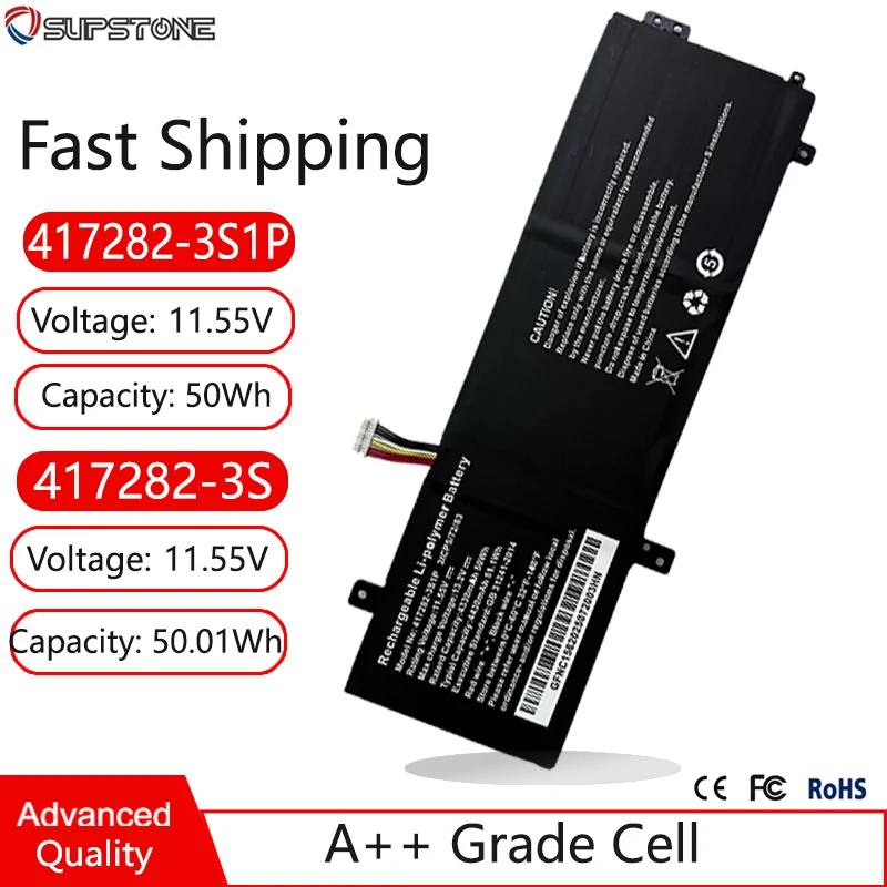 417282-3S1P 417282-3S Laptop Battery For Chuwi CoreBook XPro CWI530 For InBook X2 XL21,X3 Plus XL31,XE Gen11 XL23,X2 Plus XL25