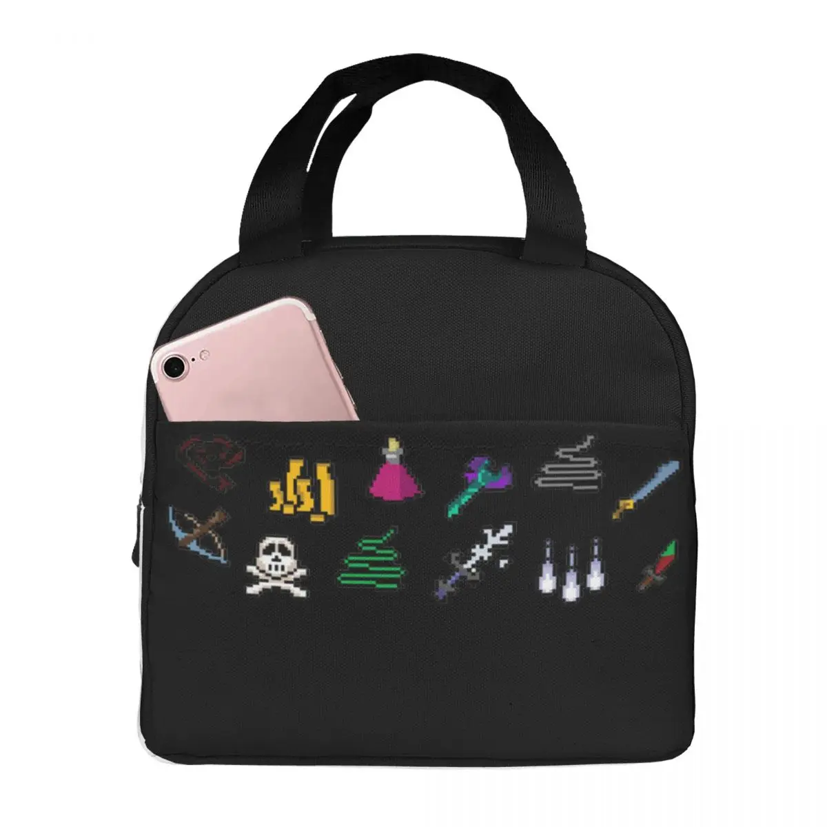 Old School Runescape Player Killing Bundle Lunch Bags Insulated Bento Box Lunch Tote Picnic Bags Thermal Bag for Woman Children