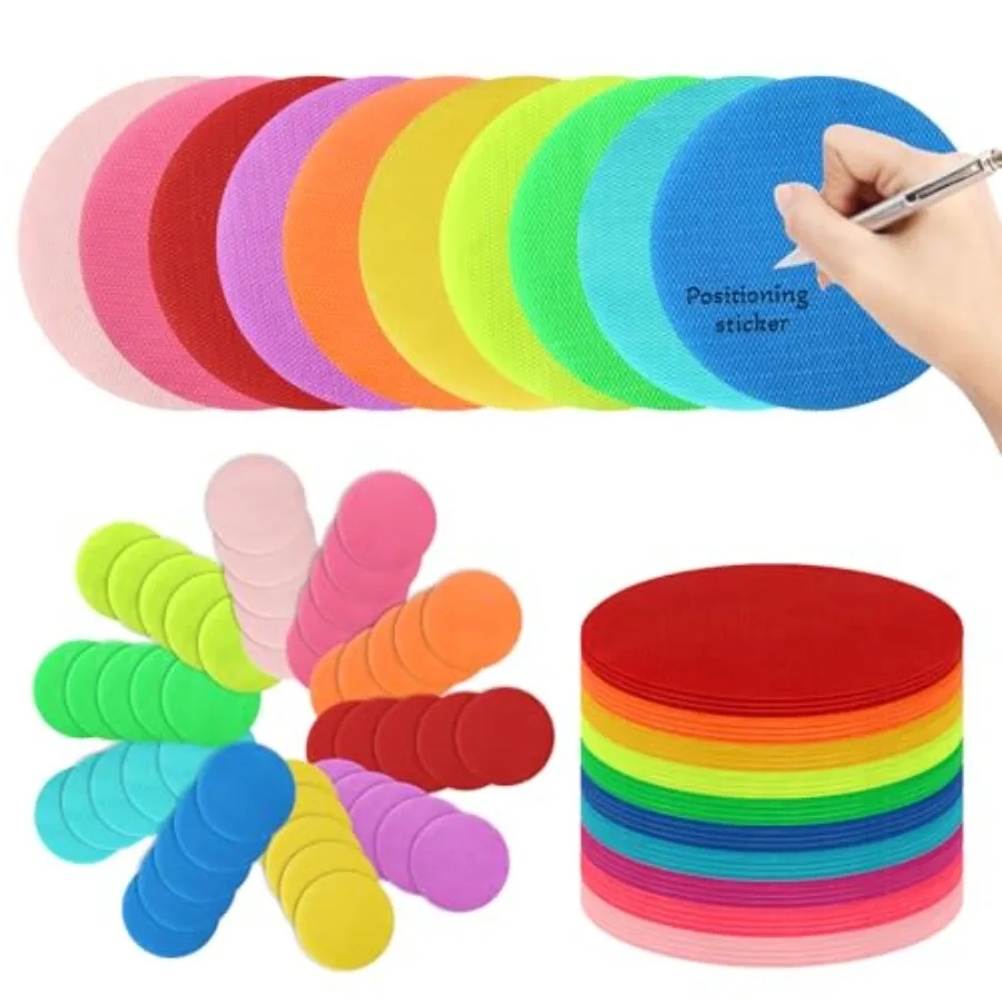 

50 Pcs Carpet Spot Markers, Circle Floor Dots 5 Inch Dot Markers Carpet Spots Kindergarten Teacher Supplies Yoga Games and Acti