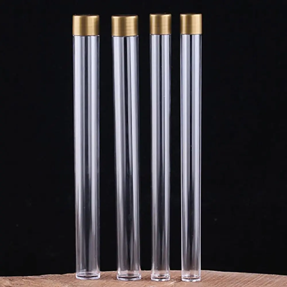 Portable Acrylic Incense Stick Tube Transparent with Detachable Airtight Lid Incense Holder Joss Stick Storage Tube