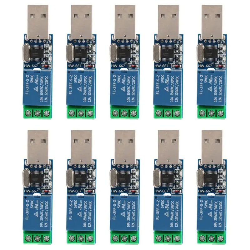 A84E-10X LCUS - Type 1 USB Relay Module USB Intelligent Switch Control