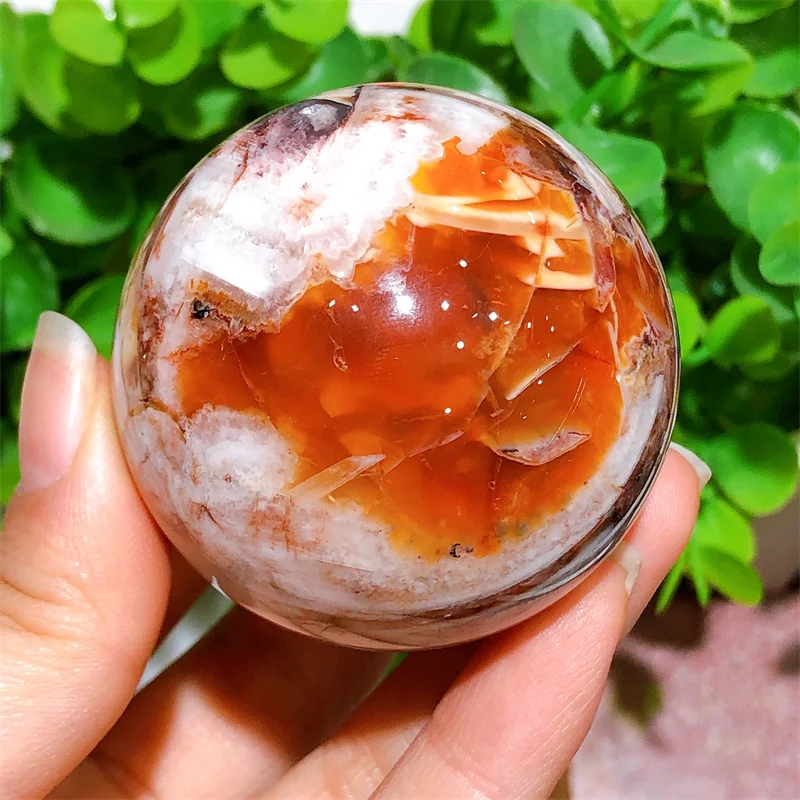 

Natural Agate Sphere Ball, Polished Rock, Feng Shui Quartz Sphere, Divination Decoration Gift, Reiki Healing Gemstone, 5cm, 1Pc