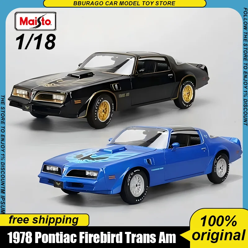 Nuevo en Stock Maisto 1:18 1978 Pontiac Firebird Trans Am aleación miniatura Diecast modelo Pontiac Retro Muscle Car modelo juguetes regalo