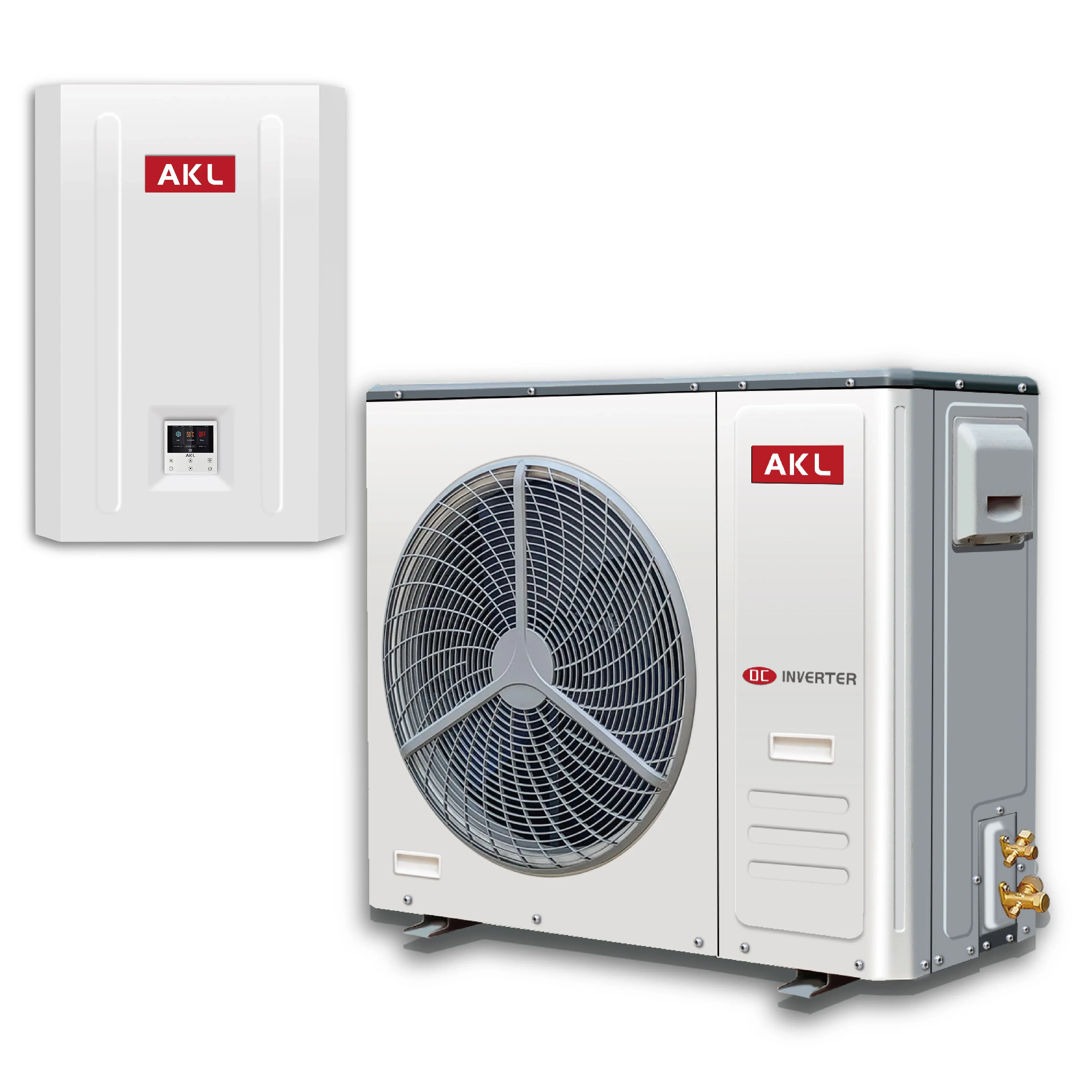 AKL full DC variable frequency heat pump R32 heat pump, with WIFI controlled split 8kw heat pump