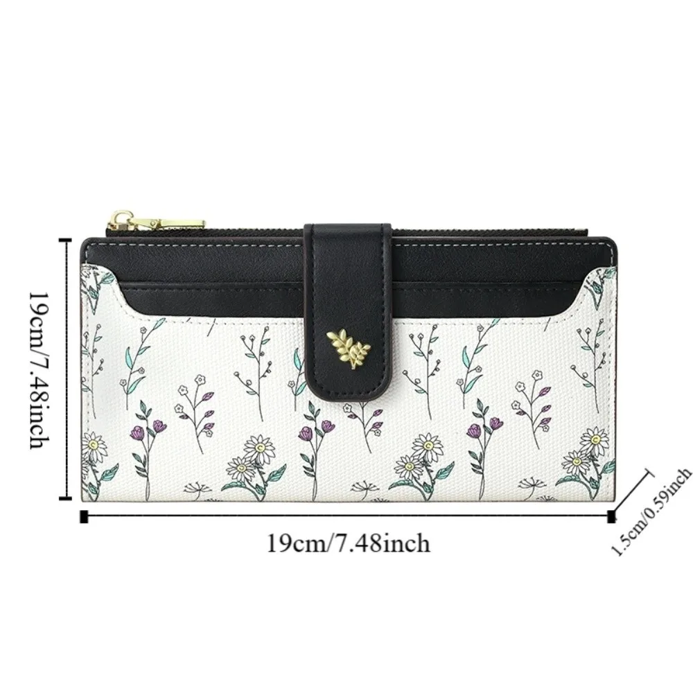 Portable Waterproof Long Folding Wallet Lightweight Handheld Money Purse Bag PU Leather Zipper Check Credit Card Bag Male