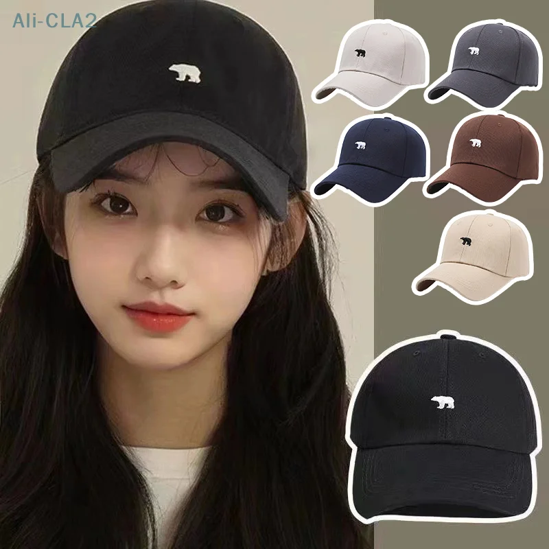 

Baseball Cap New Spring Summer Solid Sunhat Embroidered Polar Bear Men Women Cotton Snapback Caps Fashion Visor Cap