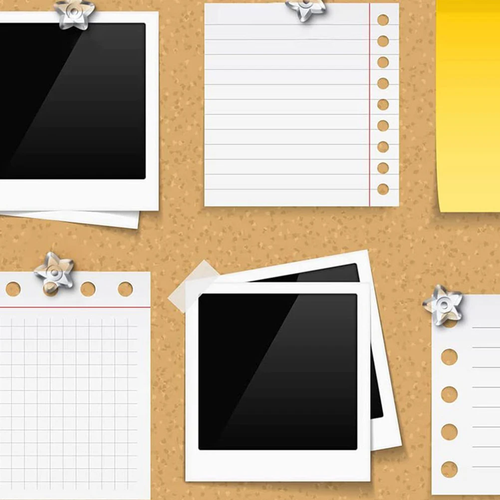 

50Pcs Star Shaped Clear Thumbtacks for Cork Board Wall Decor Creative Design Pushpins for Home Office Classroom Use Long Term