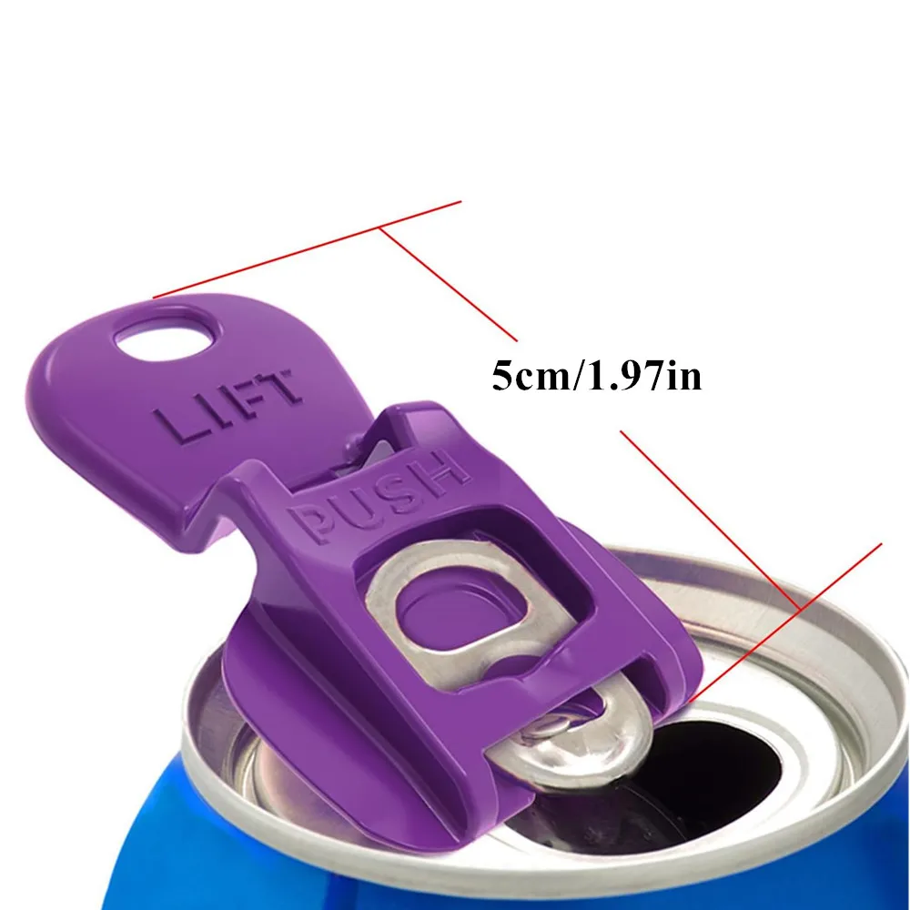 24/30PCS Wholesale portable custom logo 6-color beer, cola, beverage, small plastic can opener, full lid can opener with pull ta