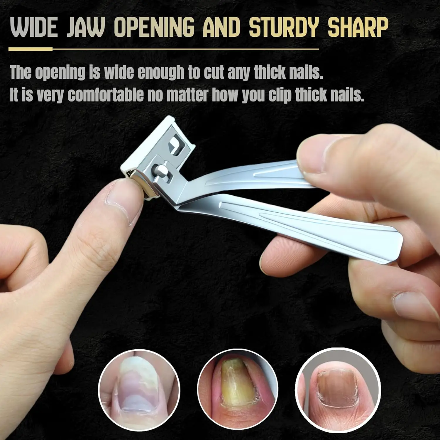 1개 360 °   손톱깎이 확장된 손잡이로 더 쉽게 잡을 수 있도록 설계된 넓은 개구부의 손톱깎이 남녀 공용