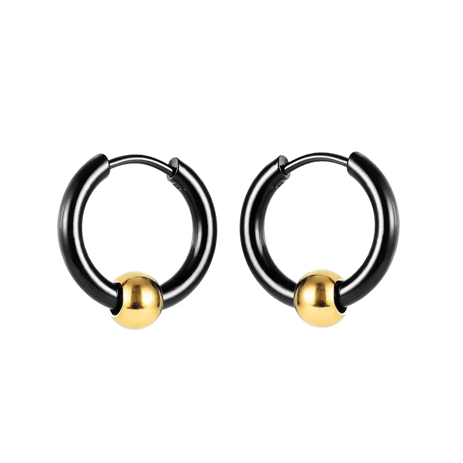 

STE19 Black Color Zircon Series Hoops Drops Earringfor Women Gold Piercing Earrings Fashion Jewelry SmartBuy