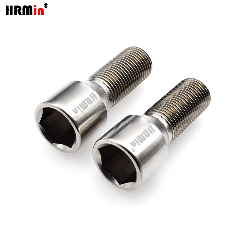 HRmin Gr5 Titan Radbolzen Schraube M12x1.5x28-45mm Allen Cup Head Socket Cone Seat für BMW LUTOS FIAT Autos mit kleinem Loch Rad – Detail 1