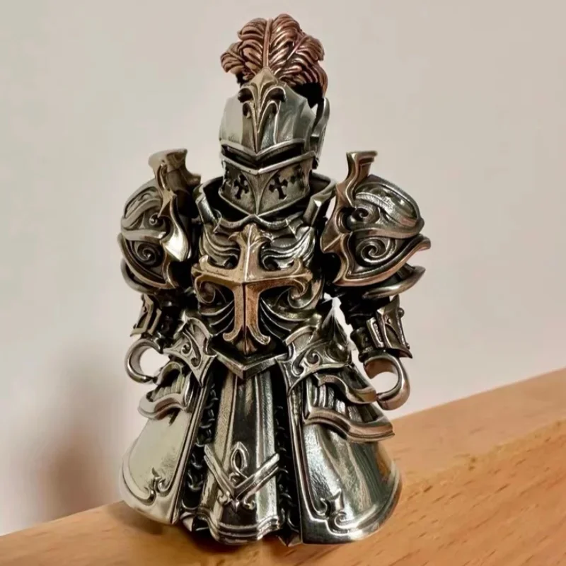 Crociate europee Ordine dei cavalieri Moc Cavalieri Templari Mattoni magnetici in metallo delicato Giocattoli Materiale in rame Figura Ornamento Regali