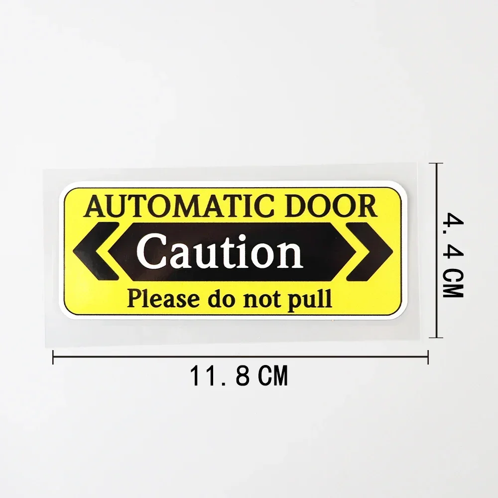 Warning Automatic Door Caution Work Decal PVC Car Sticker 11.8CM×4.4CM