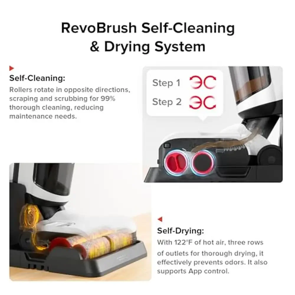 Dyad Pro Combo Cordless Vacuum Cleaner 5-in-1 Multi-Surface Wet Dry 17000Pa Suction Smart Sensor Self Cleaning Edge-to-Edge