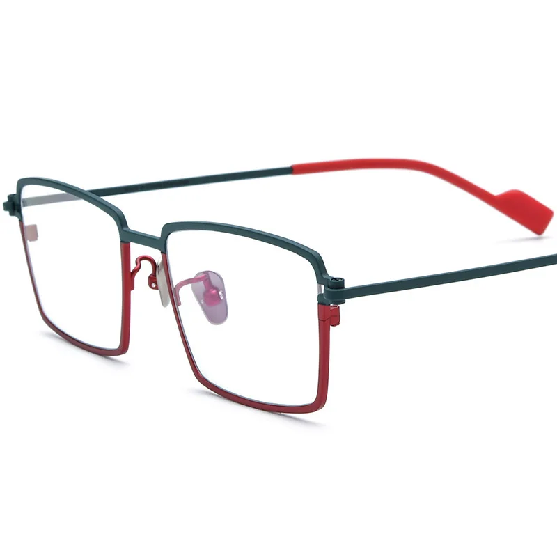 

Wind Red Pure Titanium Luxury Glasse Frame Men Fashion Brand Design Glasses Frame Woman Retro Square Ultralight Frame Z625