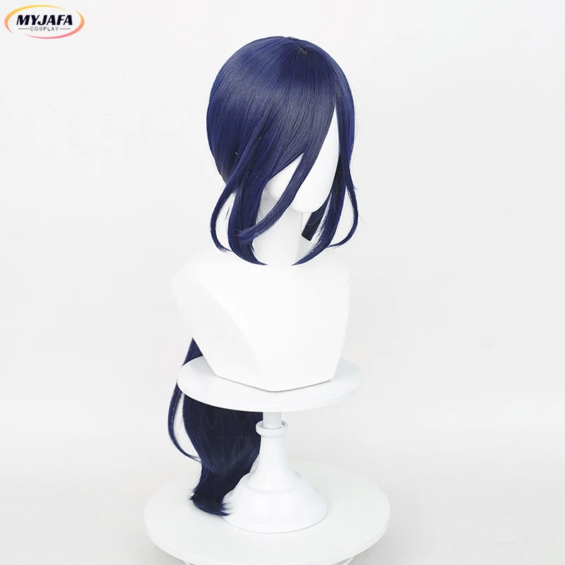 Cloriinde Peluca de Cosplay de Anime Fontaine Clorinde azul, peluca larga de Cosplay, pelucas de cabello sintético resistente al calor + gorro de peluca